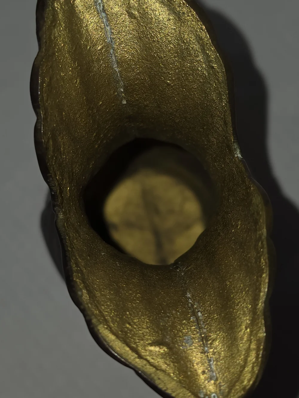 Solid Brass Art Deco Sculpture Vase with A Double Swan Design and Unique Patina